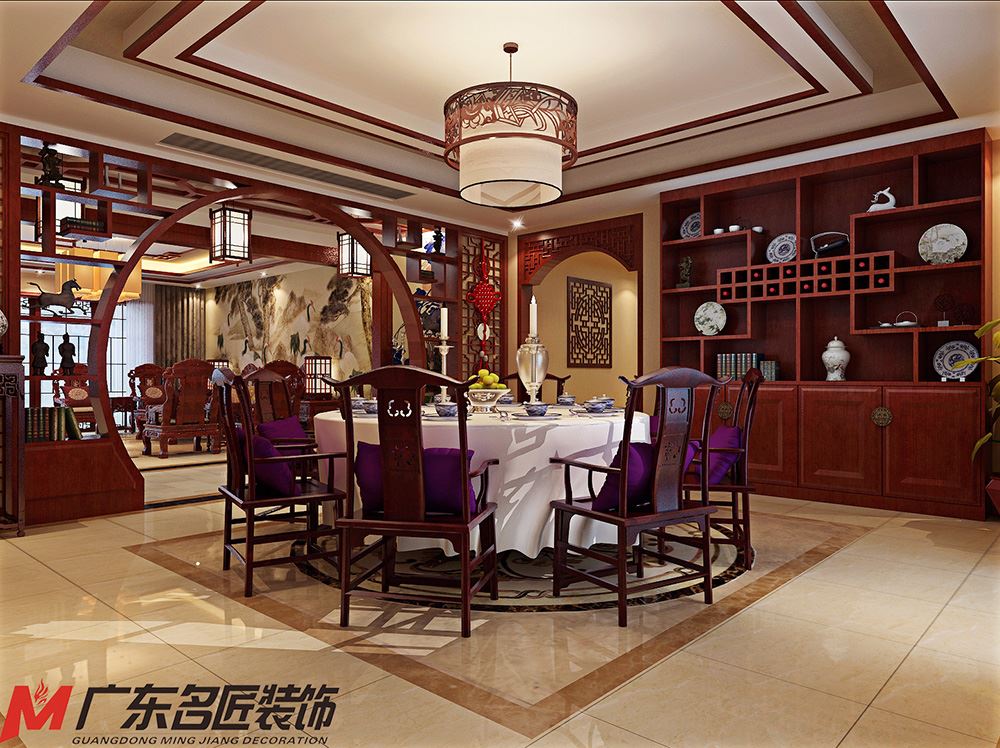 裝修公司新古典風(fēng)格室內(nèi)裝修效果圖-建邦聽(tīng)海210平米